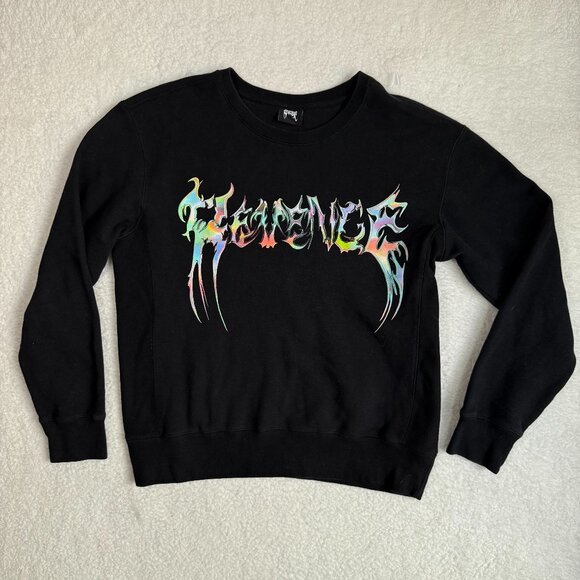 Revenge Vetements Graphic Crewneck Sweatshirt Men's Black XL - Picture 1 of 6